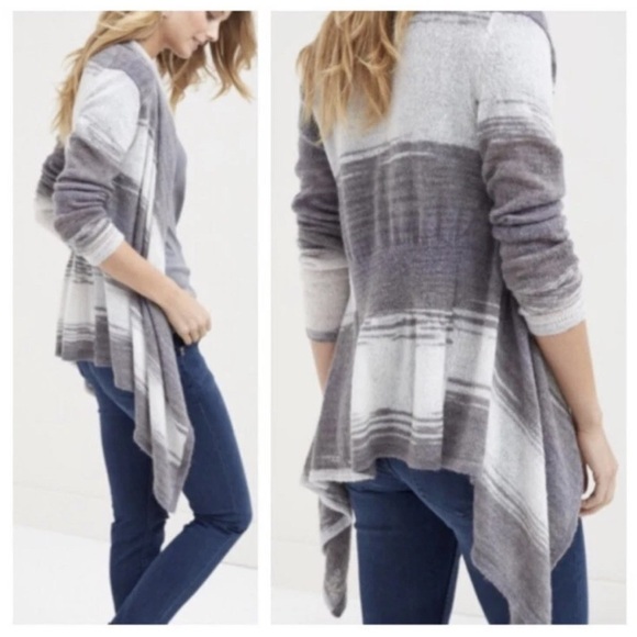 Tommy Bahama Open Front Cardigan Womens Size Medium Wool Mohair Blend Grey - Picture 1 of 11